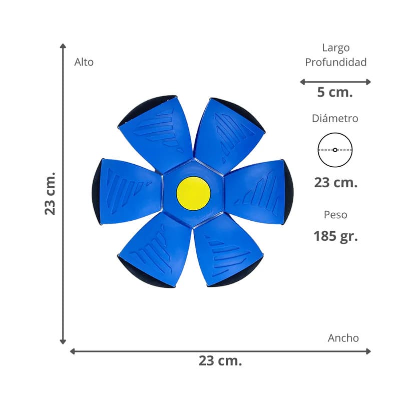 Fly Ball - Pelota Frisbee Interactiva (2x1)